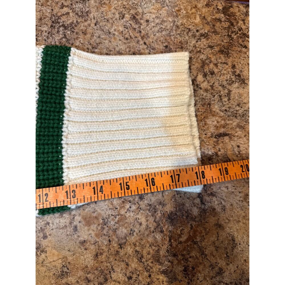 Madewell | NEW Wide Rib Turtleneck Sweater in Varsity Green/White Stripe Preppy - Picture 15 of 15